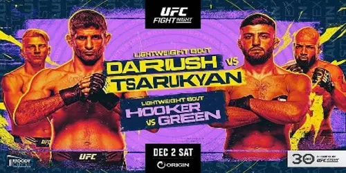 UFC FN Dariush vs Tsarukyan 2 de Diciembre 2023 En Vivo y Repeticion